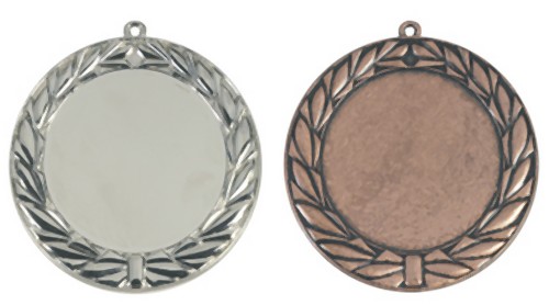 E 162 Medaille Zilver-Brons compleet OP=OP!!
